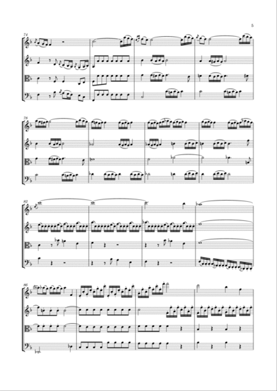 Haydn - String Quartet in F major, Hob.III:26 ; Op.17 No.2 String Quartet scores gallery preview page 6