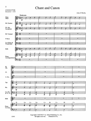 Chant and Canon: Score