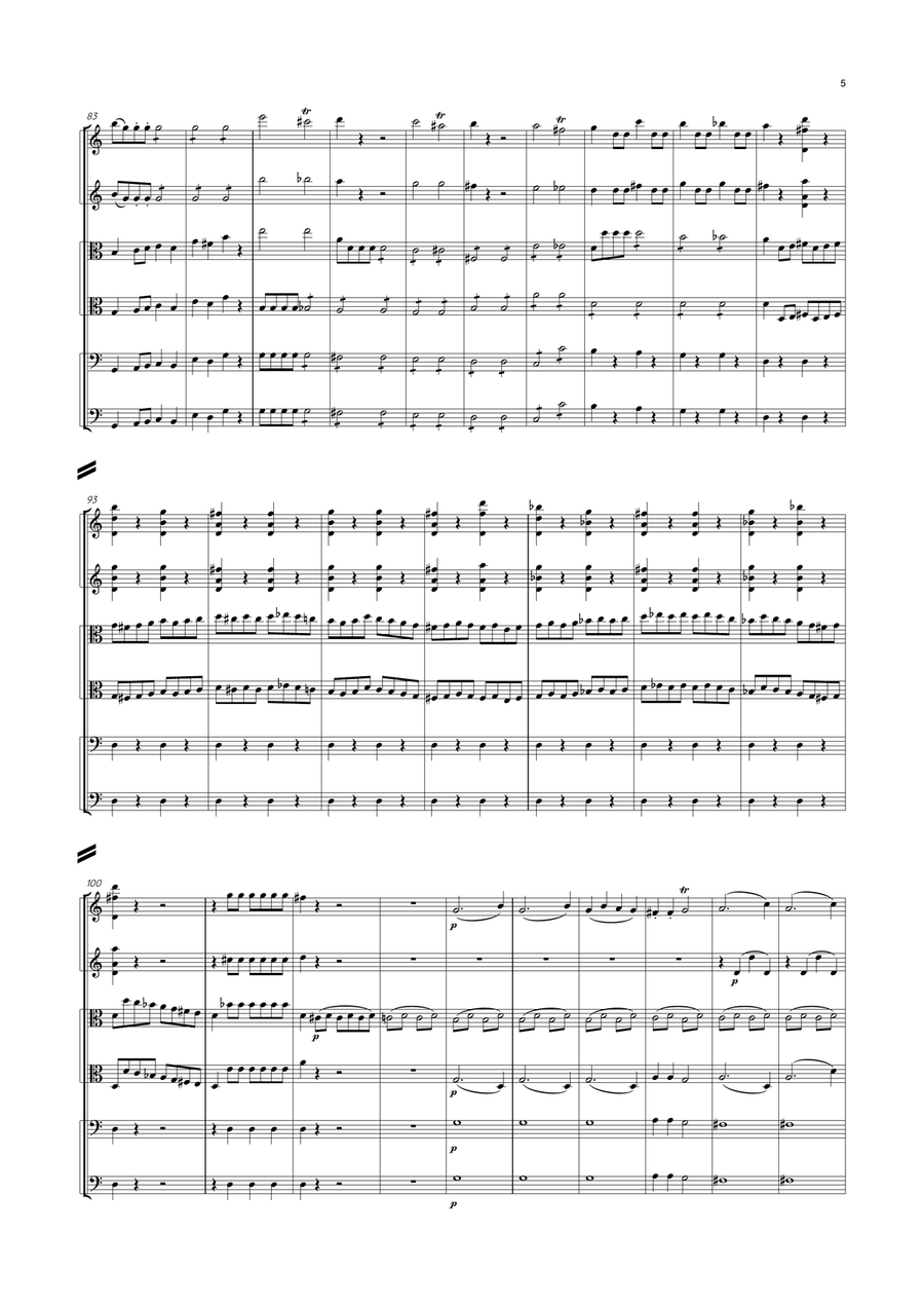 Mendelssohn - String Symphony No.9 in C major, MWV N 9 String Orchestra scores gallery preview page 5