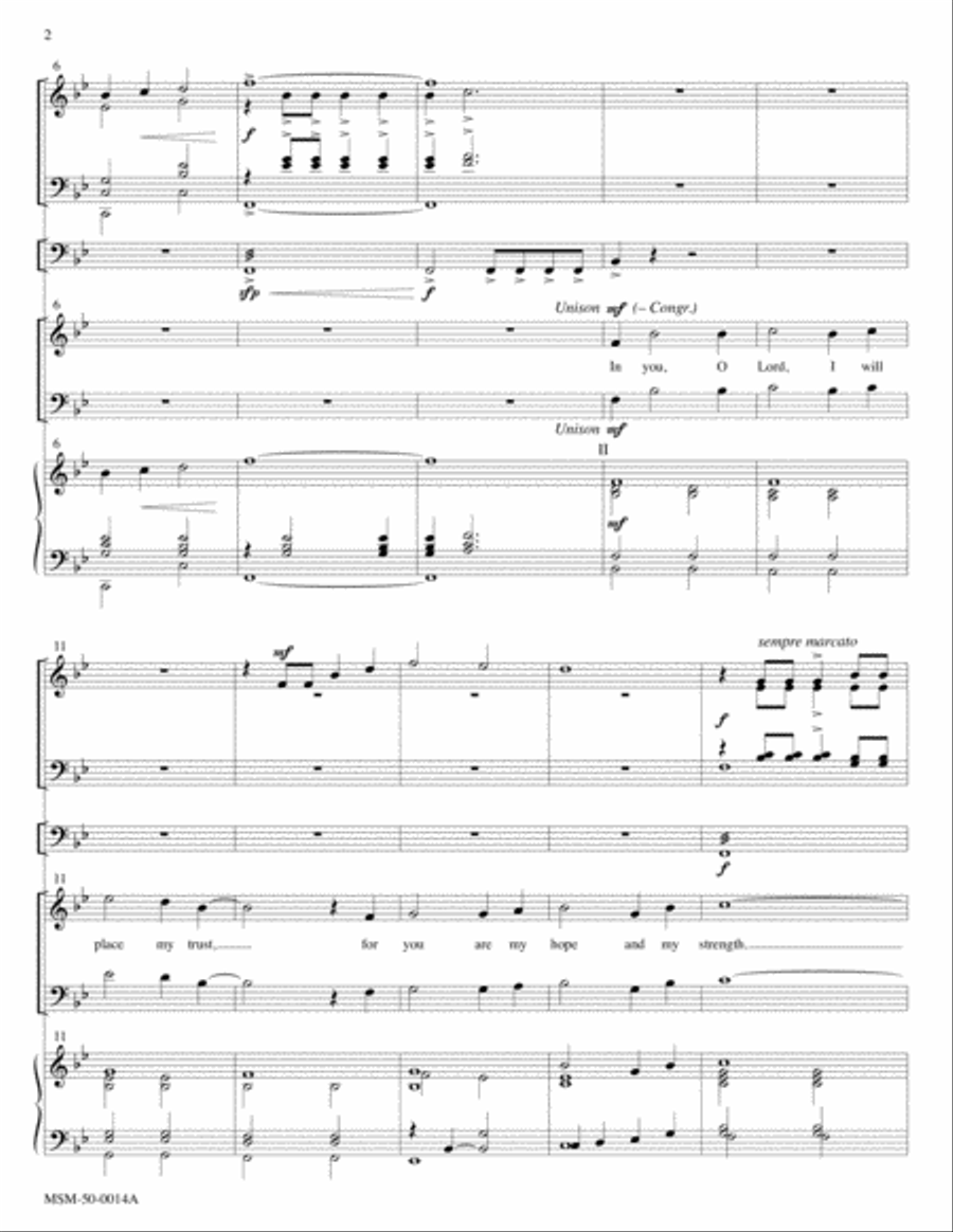 In You, O Lord, I Will Place My Trust Choir scores gallery preview page 2