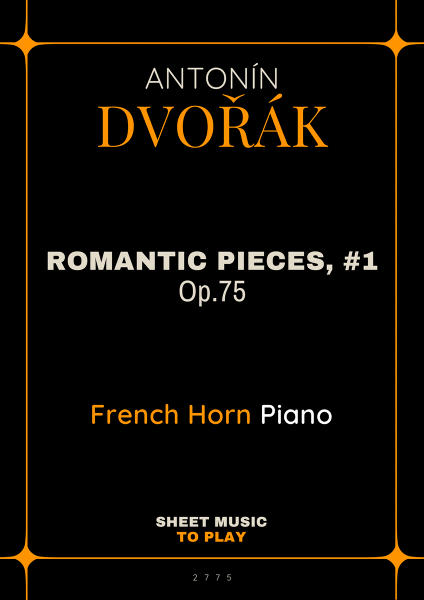 Romantic Pieces, Op.75 (1st mov.) - French Horn and Piano (Full Score and Parts) image number null