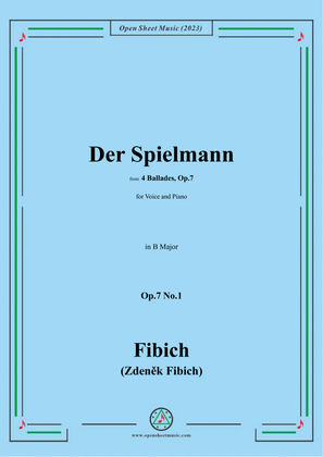 Fibich-Der Spielmann,in B Major