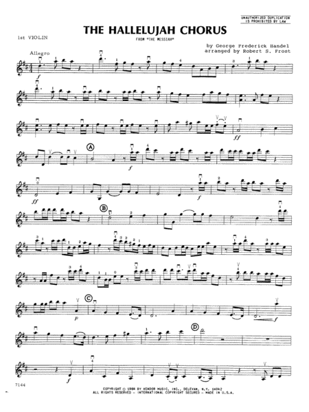 Hallelujah Chorus, The - 1st Violin