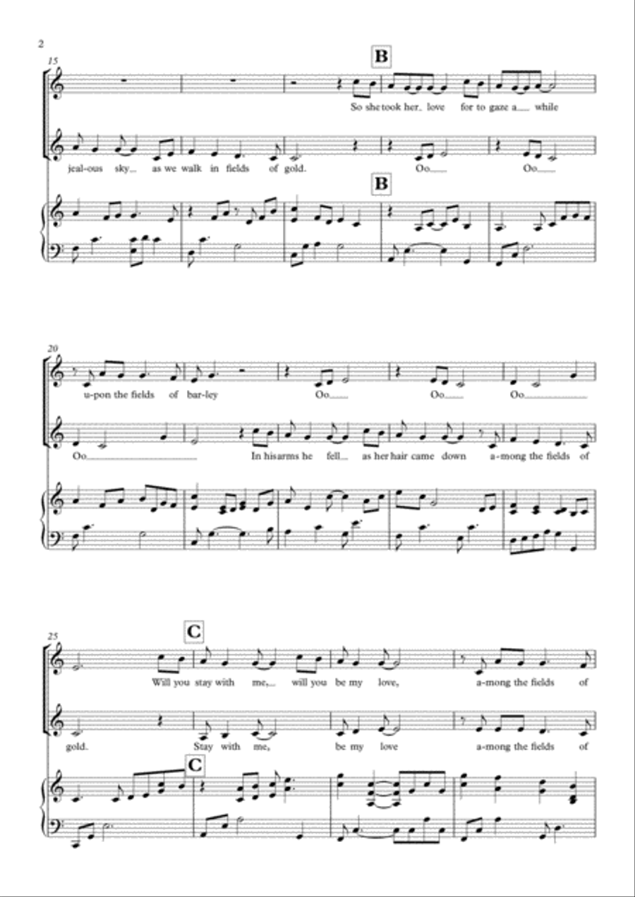 Fields Of Gold Fields Of Gold 2-Part scores gallery preview page 2
