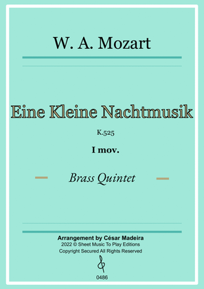 Book cover for Eine Kleine Nachtmusik (1 mov.) - Brass Quintet (Full Score and Parts)
