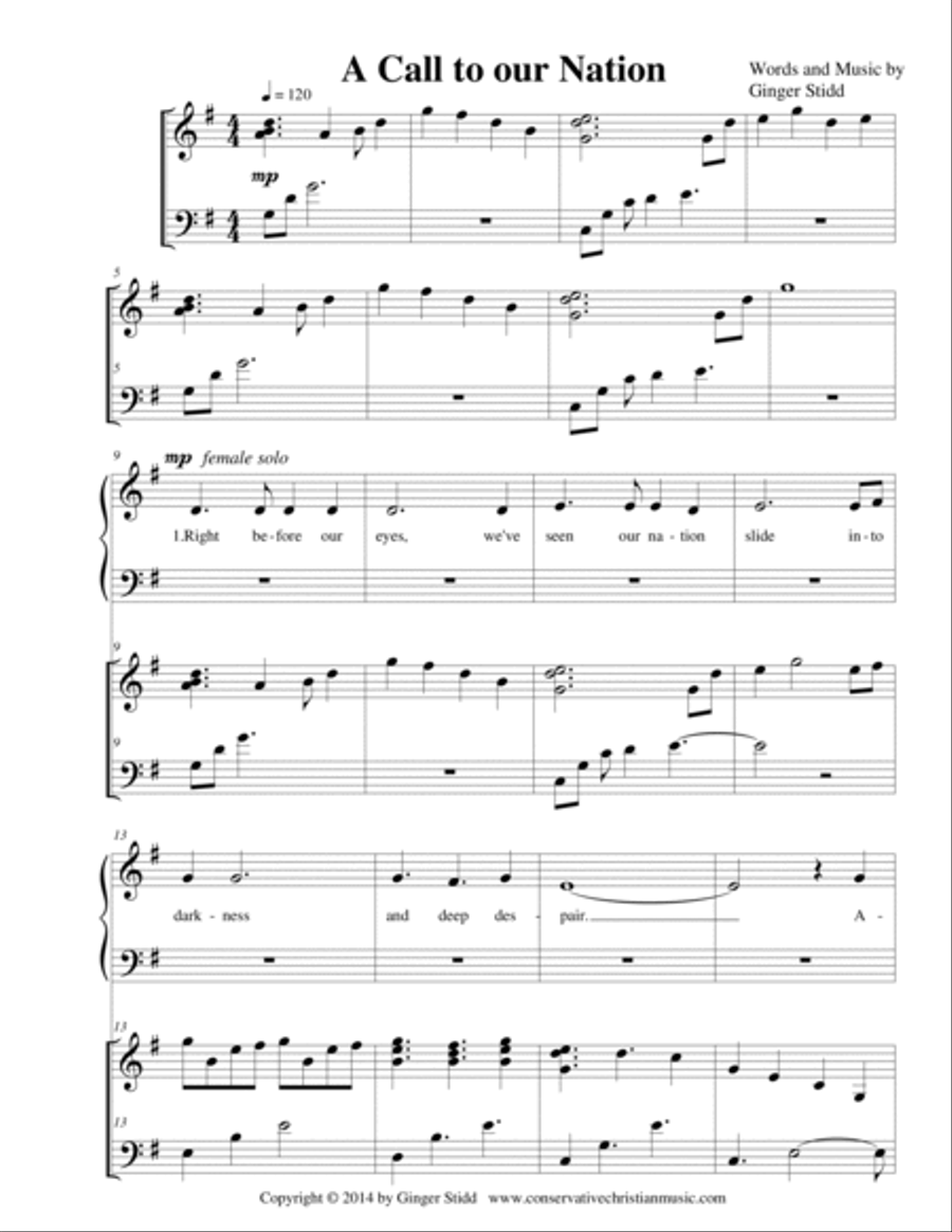 A Call to our Nation 4-Part scores gallery preview page 2