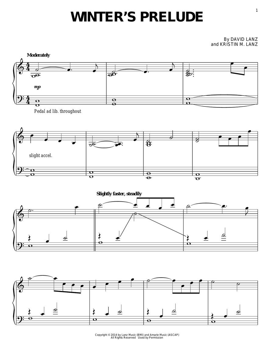 Winter's Prelude Piano Solo scores gallery preview page 1