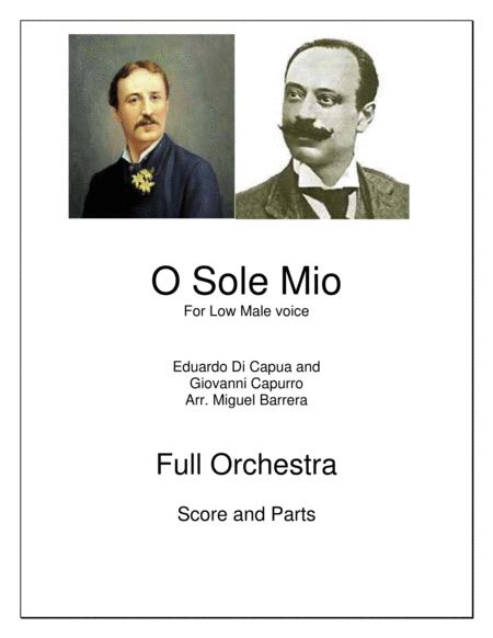 O Sole Mio, For Low Male Voice, Full Orchestra image number null