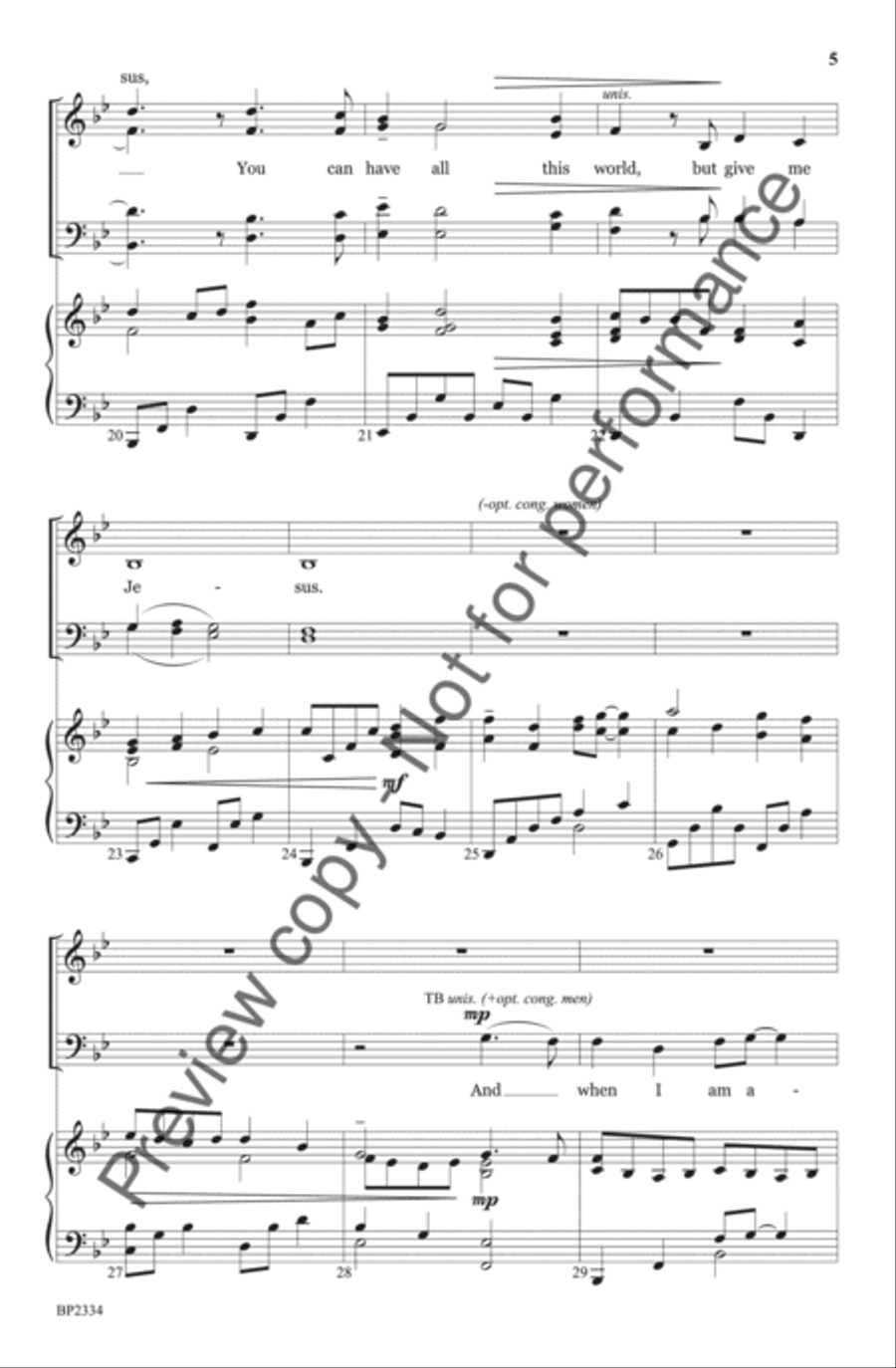 Give Me Jesus - Manor 4-Part scores gallery preview page 6