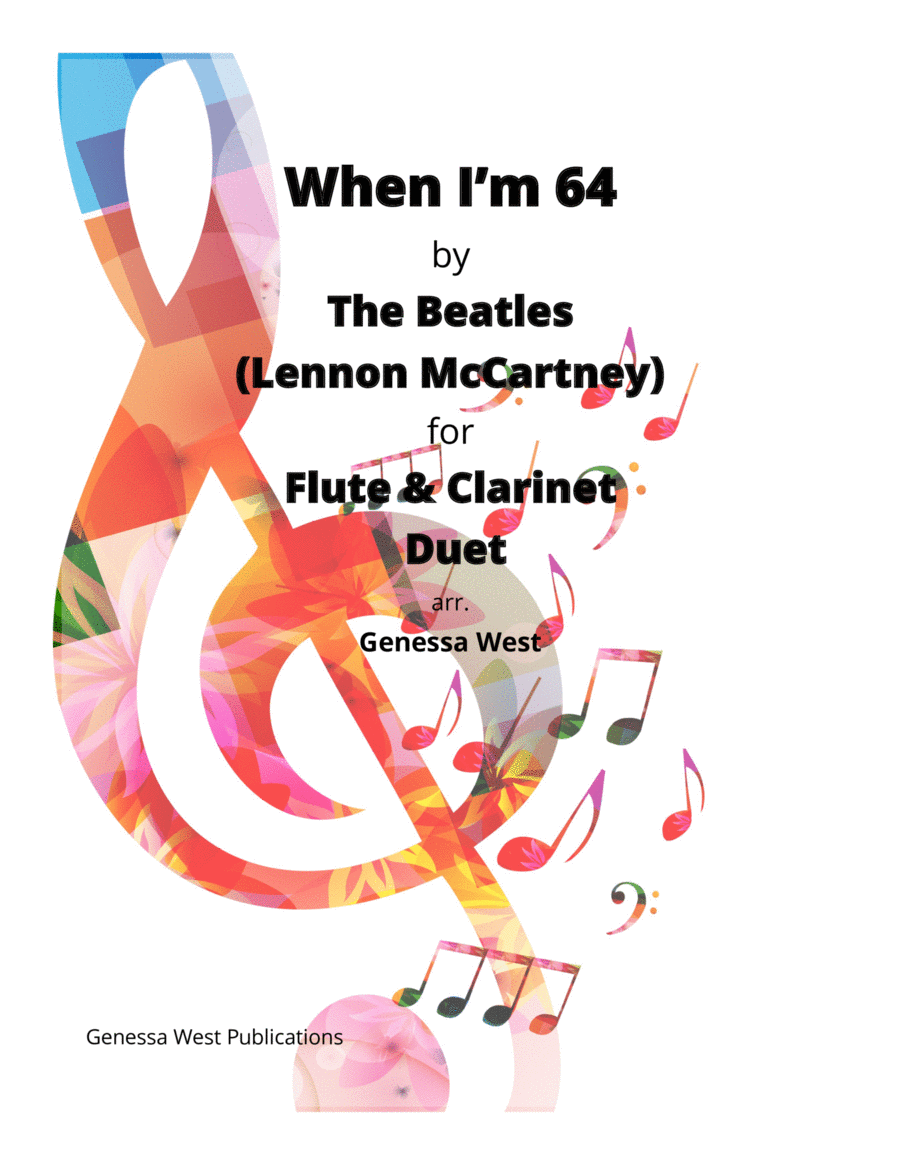 When I'm Sixty-four Woodwind Duet scores gallery preview page 1