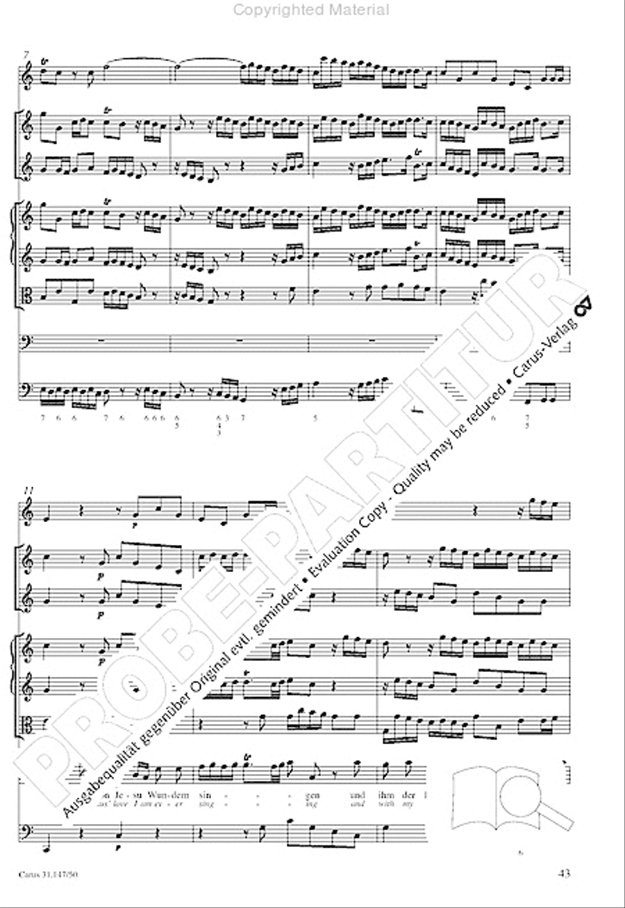 Heart and mouth and thought and action (Herz und Mund und Tat und Leben) (Herz und Mund und Tat und Leben) 4-Part scores gallery preview page 45