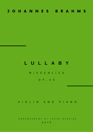 Brahms' Lullaby - Violin and Piano (Full Score and Parts)