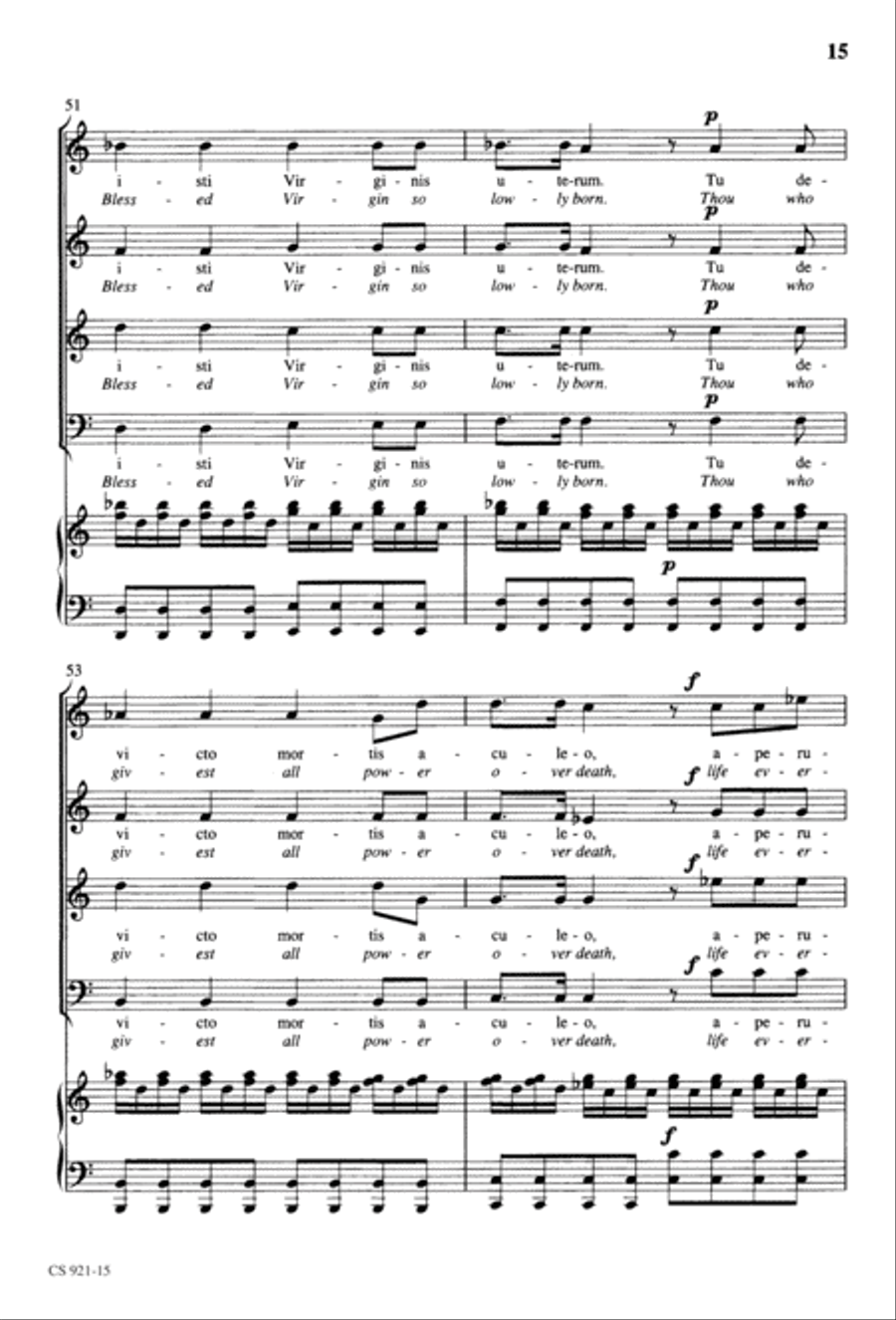 Te Deum - Choral Score