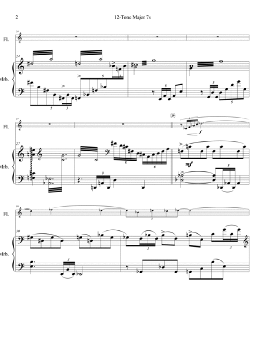 12-Tone Major Sevens Flute scores gallery preview page 3