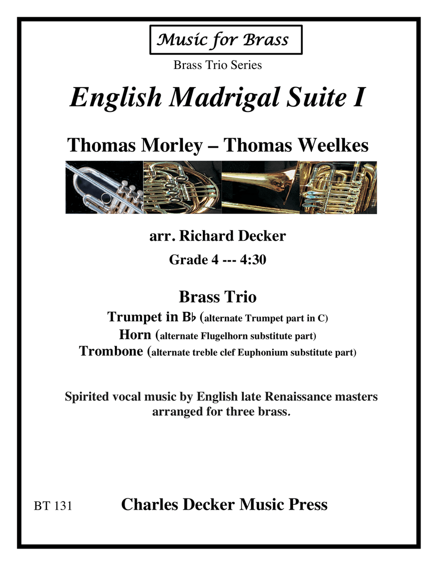 English Madrigal Suite I for Brass Trio Choir scores gallery preview page 1