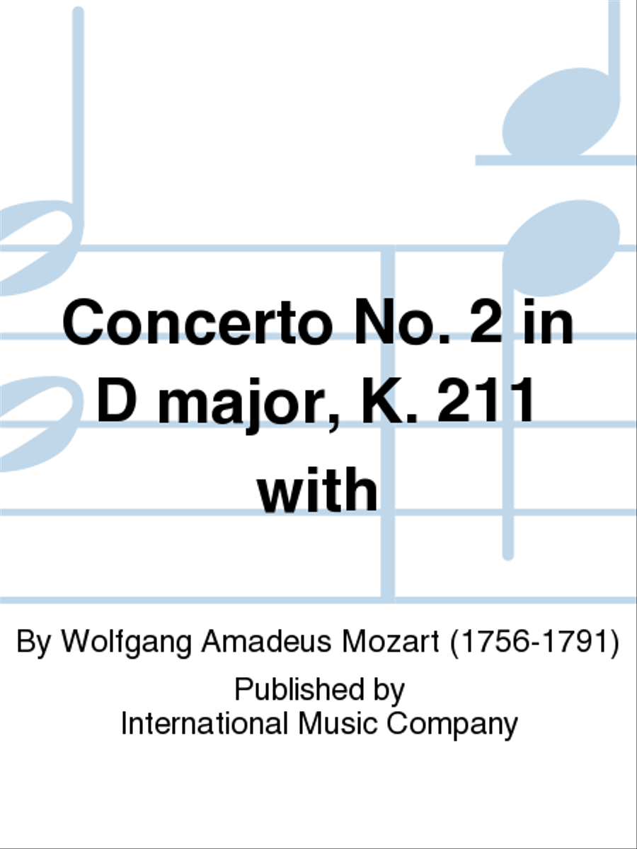 Concerto No. 2 In D Major, K. 211 With Cadenzas By Zino Francescatti Violin Solo scores gallery preview page 1