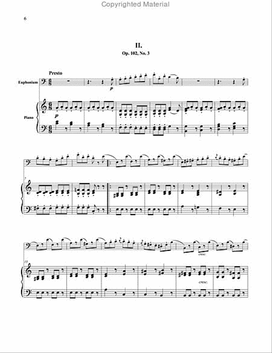 Six Songs Without Words for Euphonium & Piano Euphonium scores gallery preview page 9