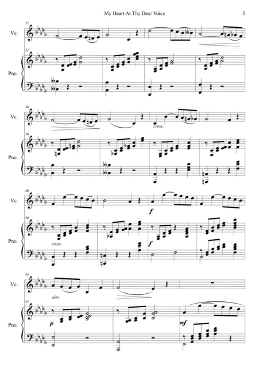 My Heart At Thy Dear Voice Voice scores gallery preview page 5