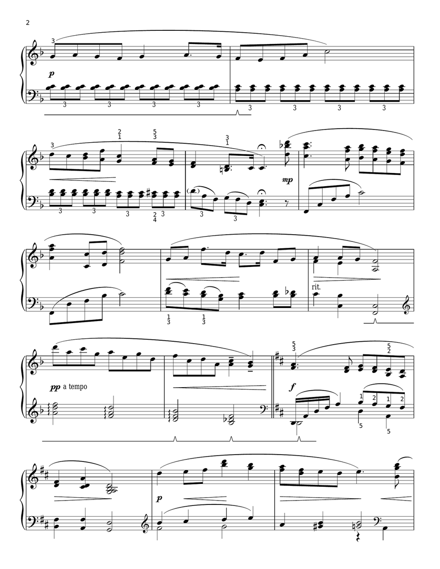 Jeanie With The Light Brown Hair (arr. Phillip Keveren) Piano Solo scores gallery preview page 2
