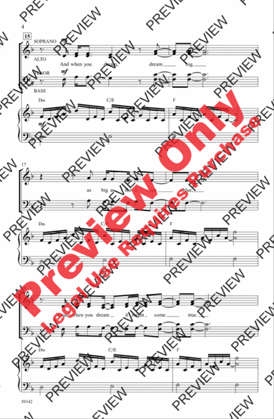 Dream Big Dream Big 4-Part scores gallery preview page 4