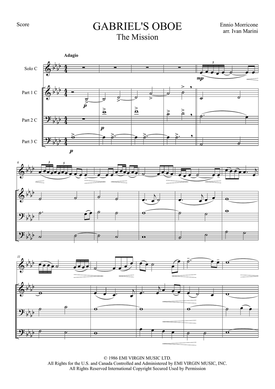 Gabriel's Oboe Small Ensemble scores gallery preview page 3