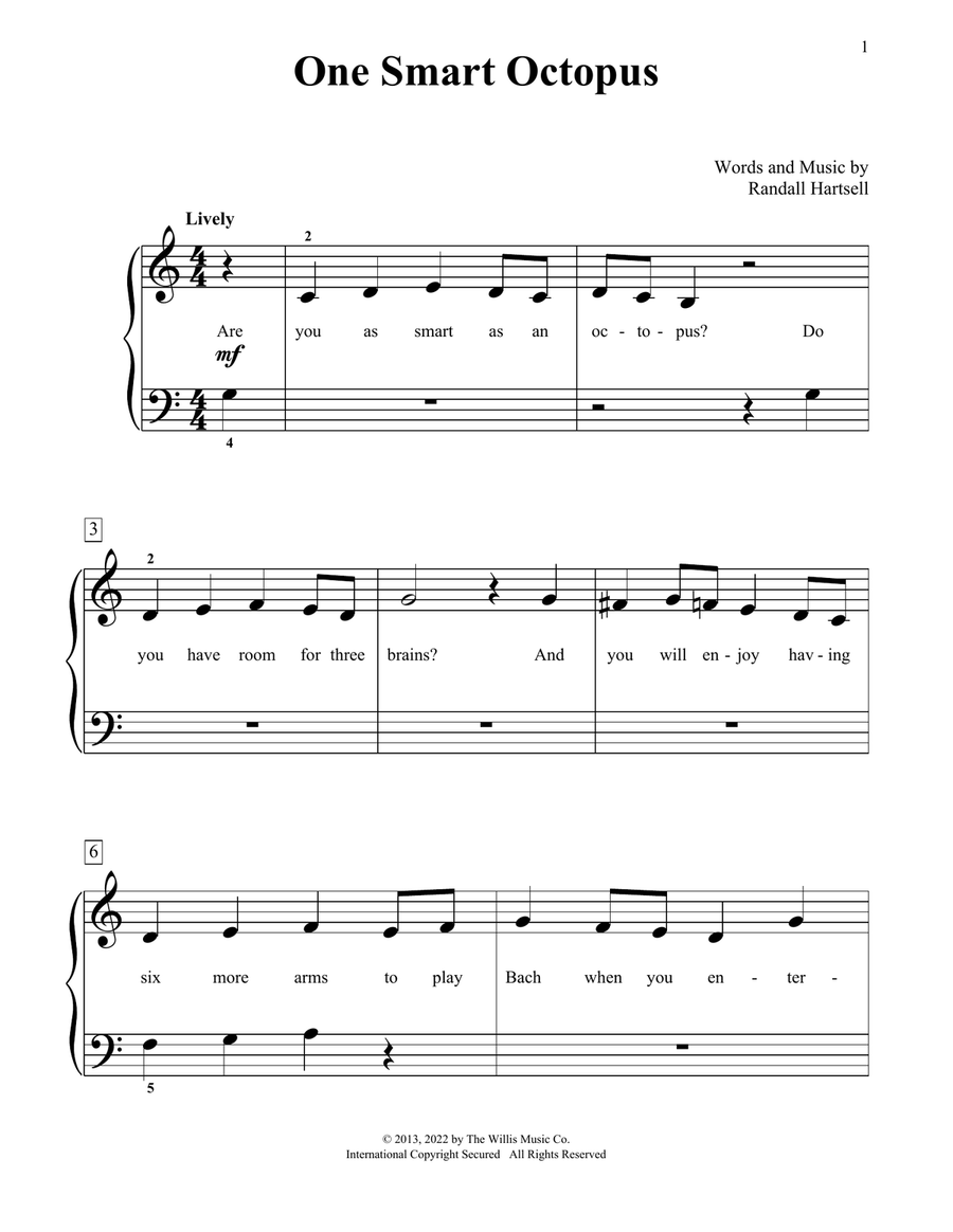 One Smart Octopus Piano Method scores gallery preview page 1