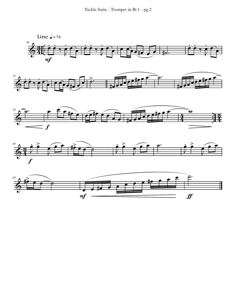 Tackle Suite for Trumpet Trio by Eddie Lewis Trumpet Trio scores gallery preview page 3