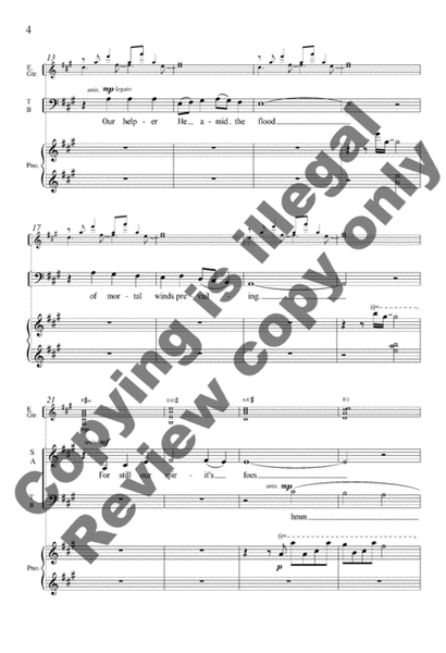 A Mighty Fortress Is Our God (SATB/Guitar/Piano Score) by Kyle Pederson Electric Guitar - Sheet Music