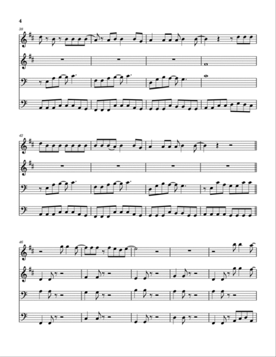 Breakup Song They Don't Write Em Brass Quartet scores gallery preview page 5