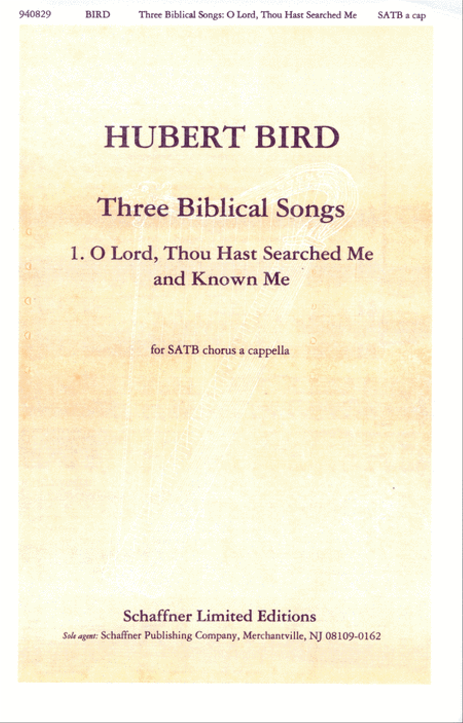 O Lord, Thou Hast Searched Me And Known Me 4-Part scores gallery preview page 1