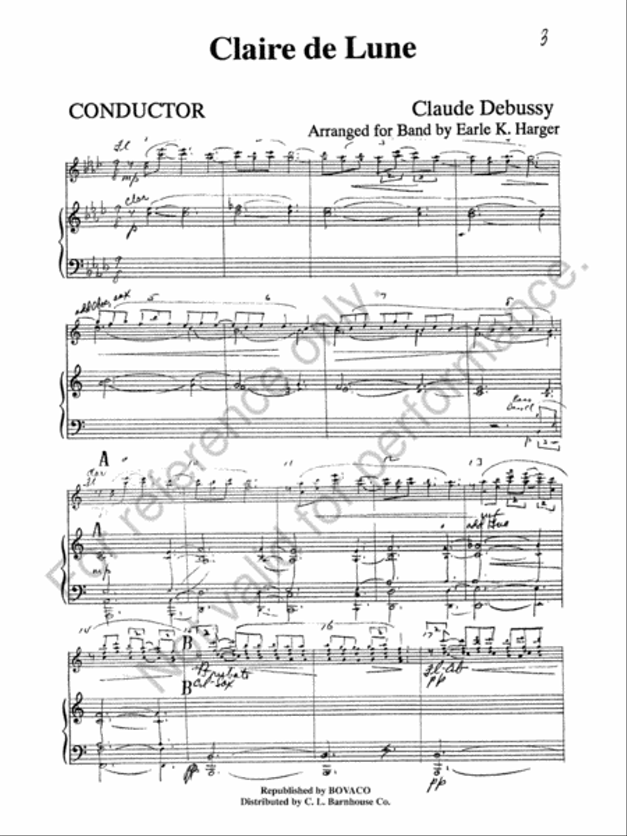 Claire de Lune Claire de Lune Concert Band scores gallery preview page 4