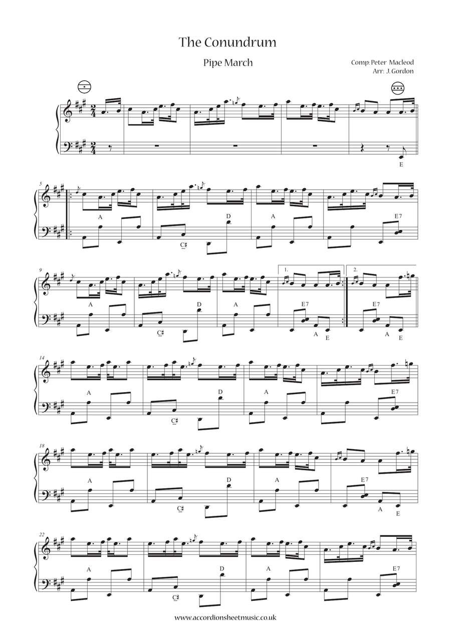 The Conundrum Percussion scores gallery preview page 1