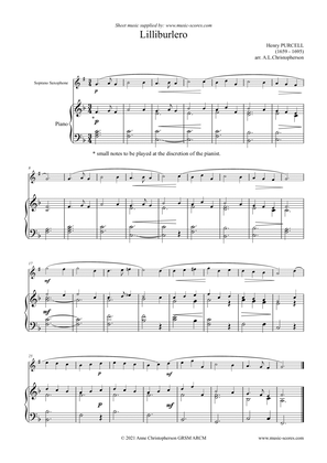 Book cover for Lilliburlero - Soprano Sax and Piano