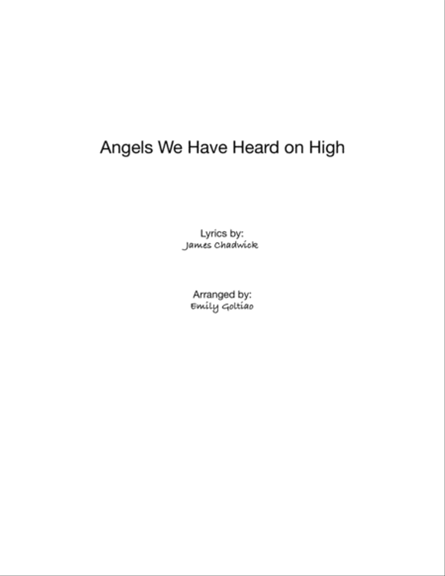 Angles We Have Heard on High Choir scores gallery preview page 1