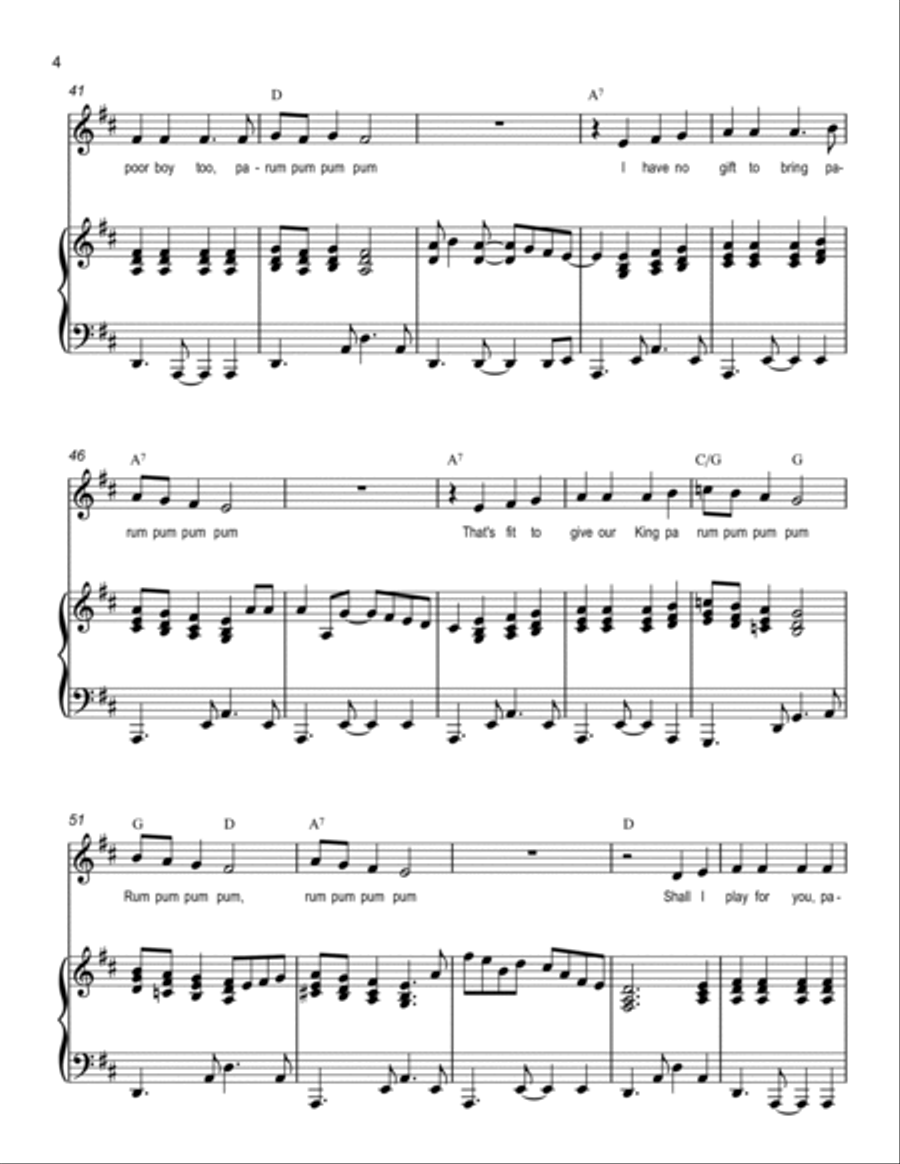 Little Drummer Boy Little Drummer Boy Voice scores gallery preview page 4