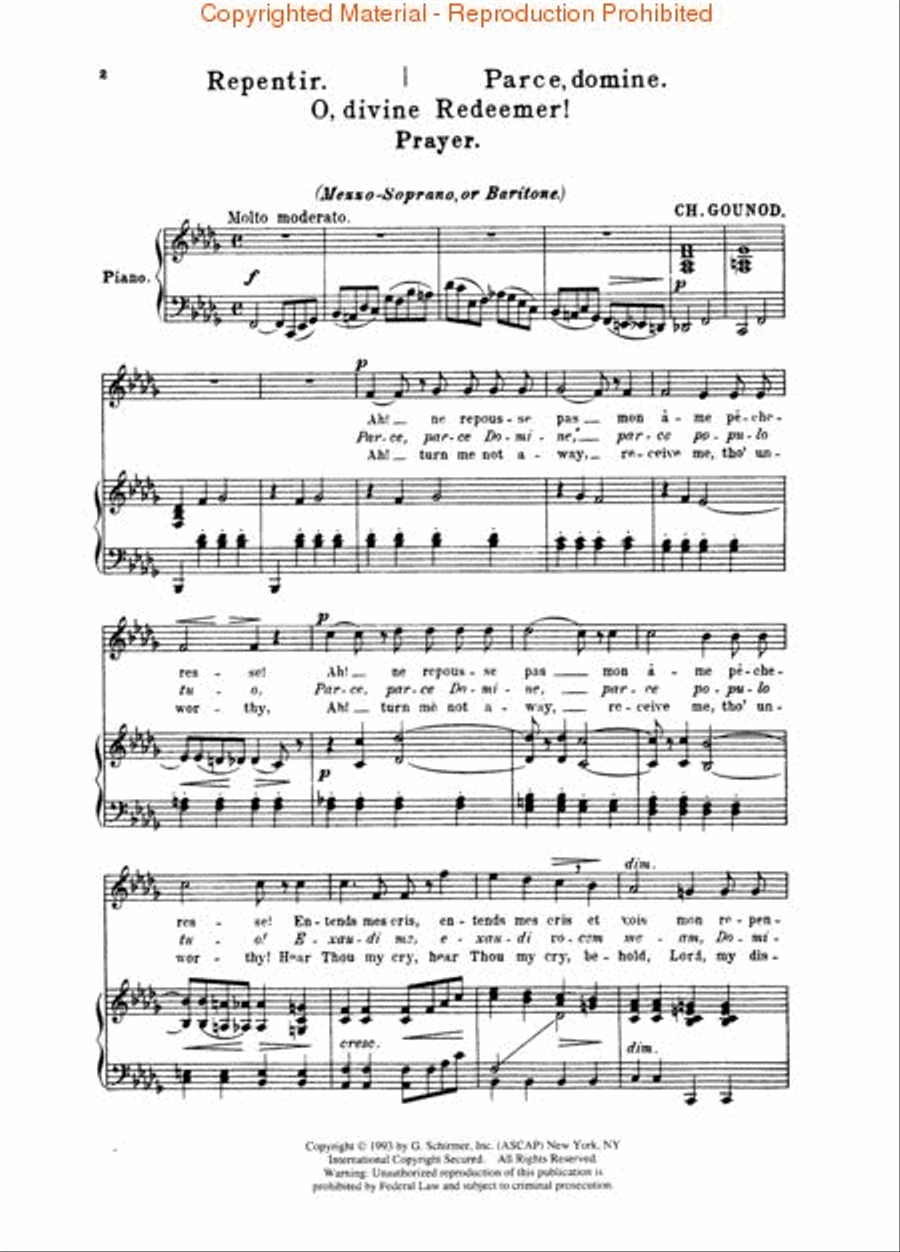 O Divine Redeemer Voice scores gallery preview page 2