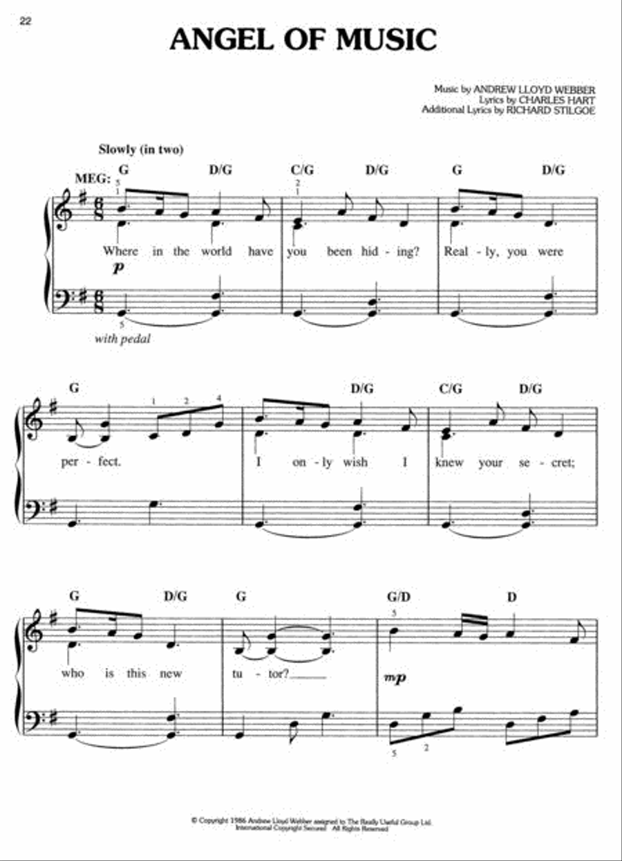 The Phantom of the Opera Easy Piano scores gallery preview page 2