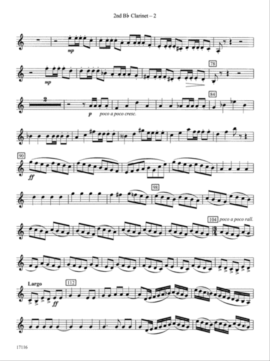 1812 Overture: 2nd B-flat Clarinet Concert Band scores gallery preview page 2