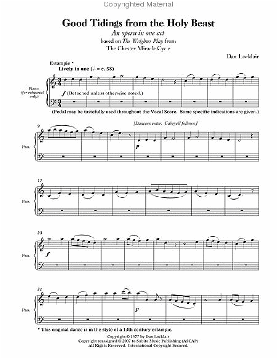 Good Tidings from the Holy Beast 4-Part scores gallery preview page 2