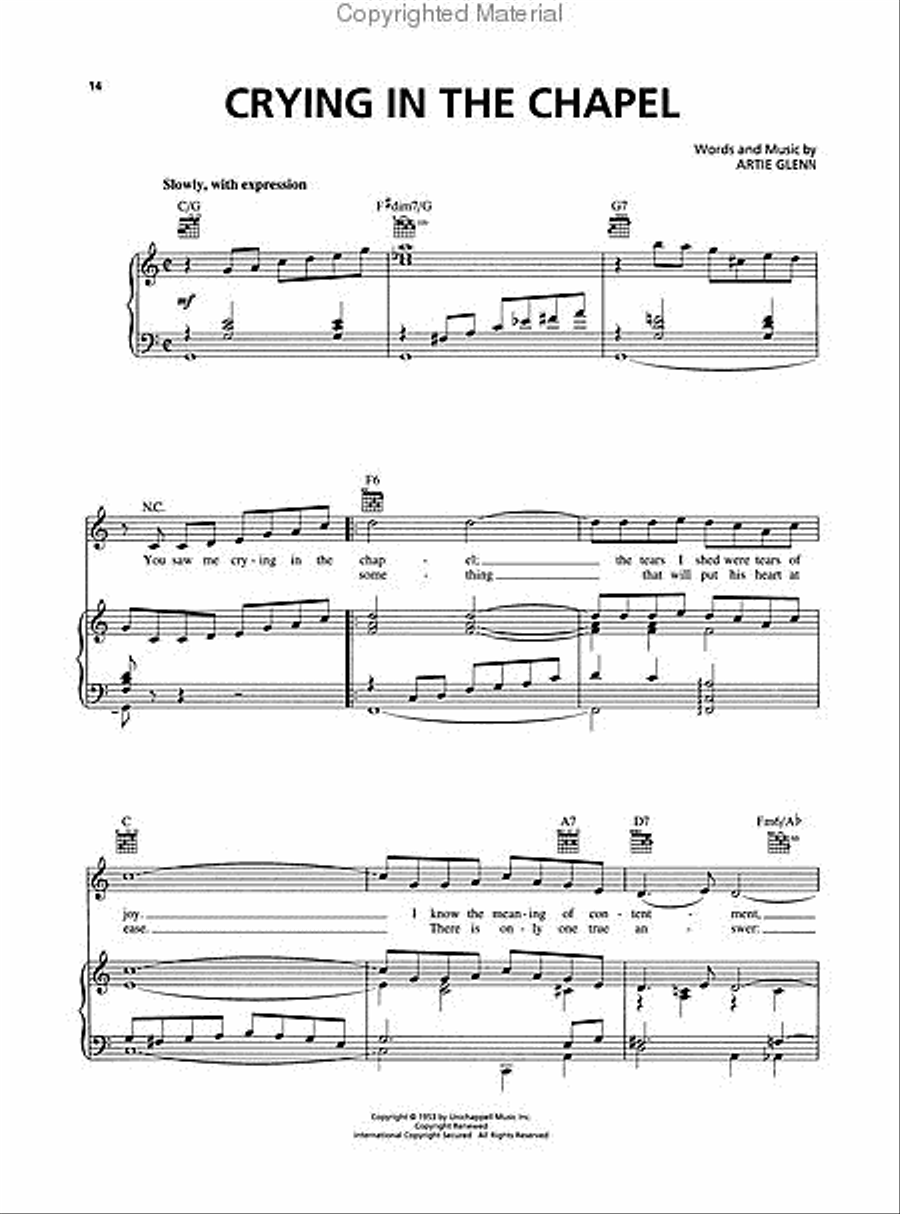 Elvis – Ultimate Gospel Piano, Vocal, Guitar scores gallery preview page 4