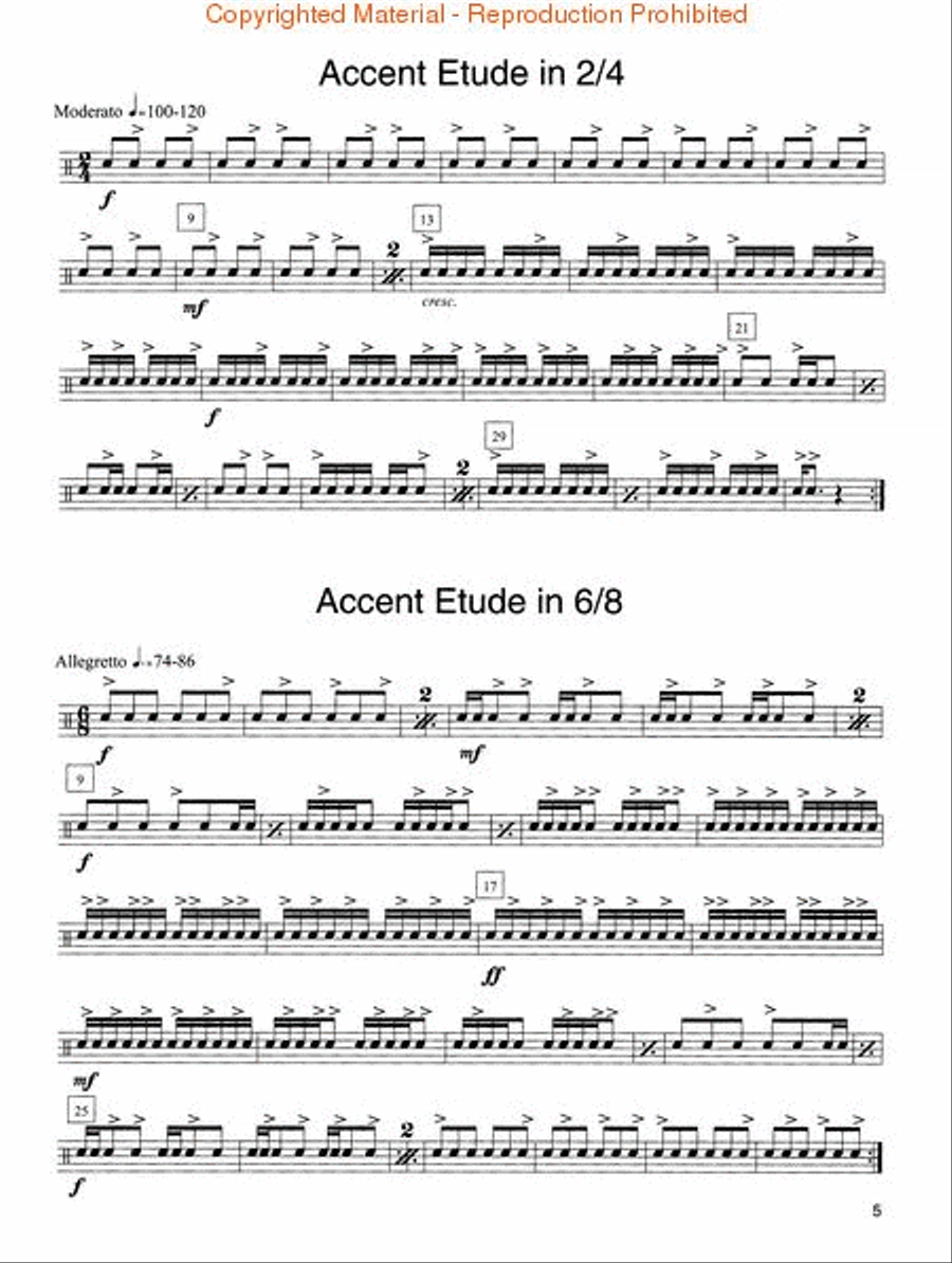 40 Intermediate Snare Drum Solos Percussion scores gallery preview page 2