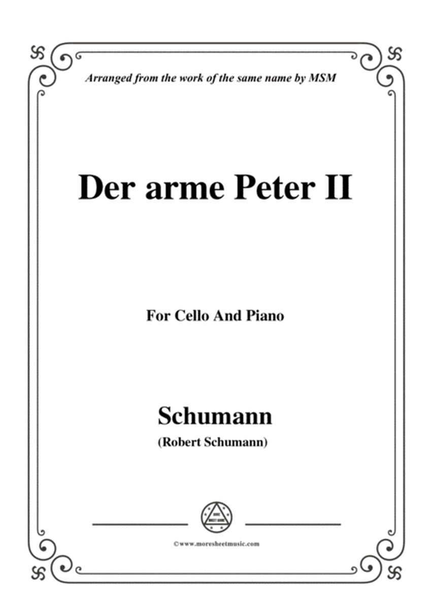 Schumann-Der arme Peter 2,for Cello and Piano image number null