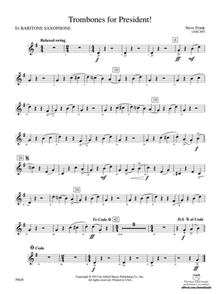 Trombones for President!: E-flat Baritone Saxophone