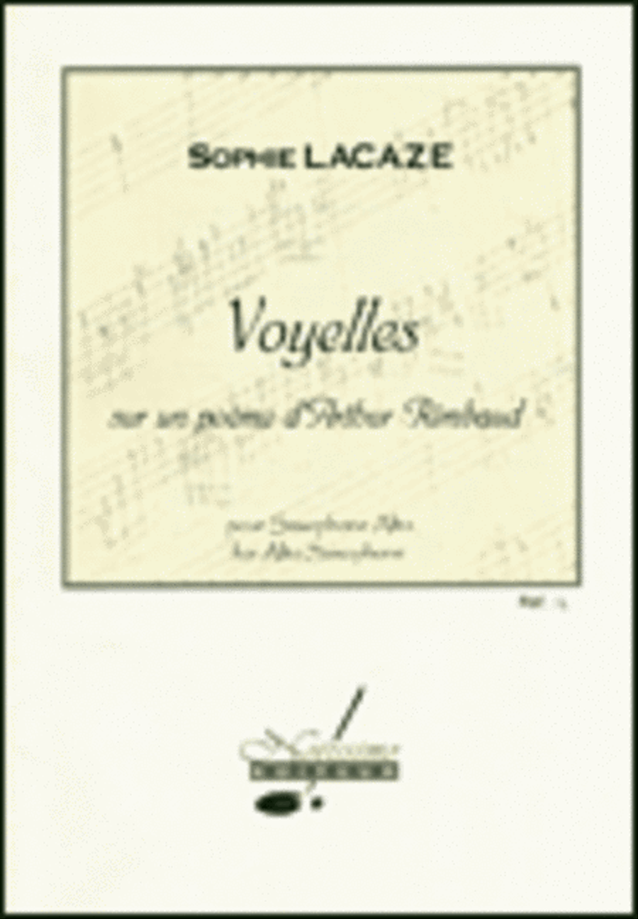 Voyelles Sur Un Poeme D'arthur Rimbaud Alto Saxophone scores gallery preview page 1