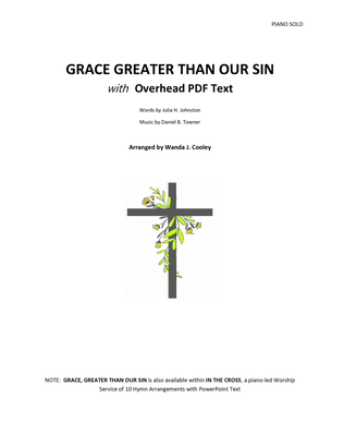 GRACE GREATER THAN OUR SIN with Overhead PDF Text