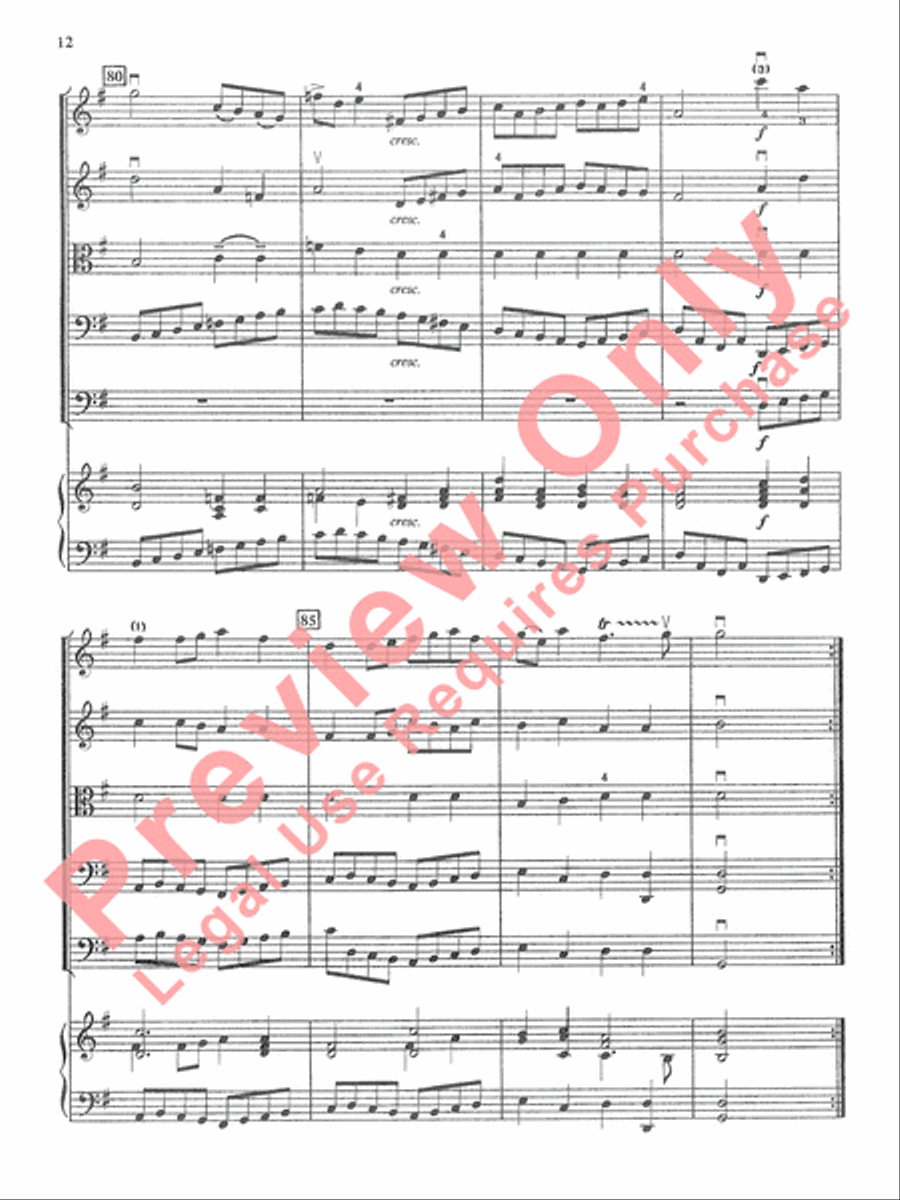 Bach Suite for String Orchestra String Orchestra scores gallery preview page 13