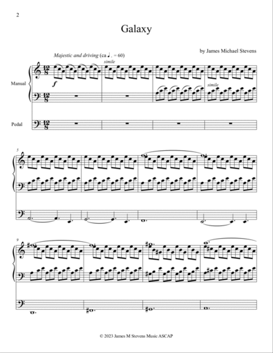 Galaxy - Organ Solo Organ Solo scores gallery preview page 2