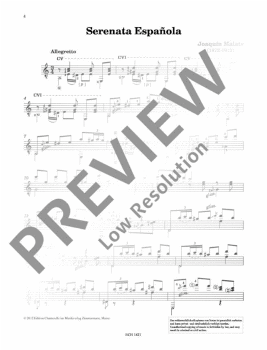 Serenata Española Serenata Española Classical Guitar scores gallery preview page 5