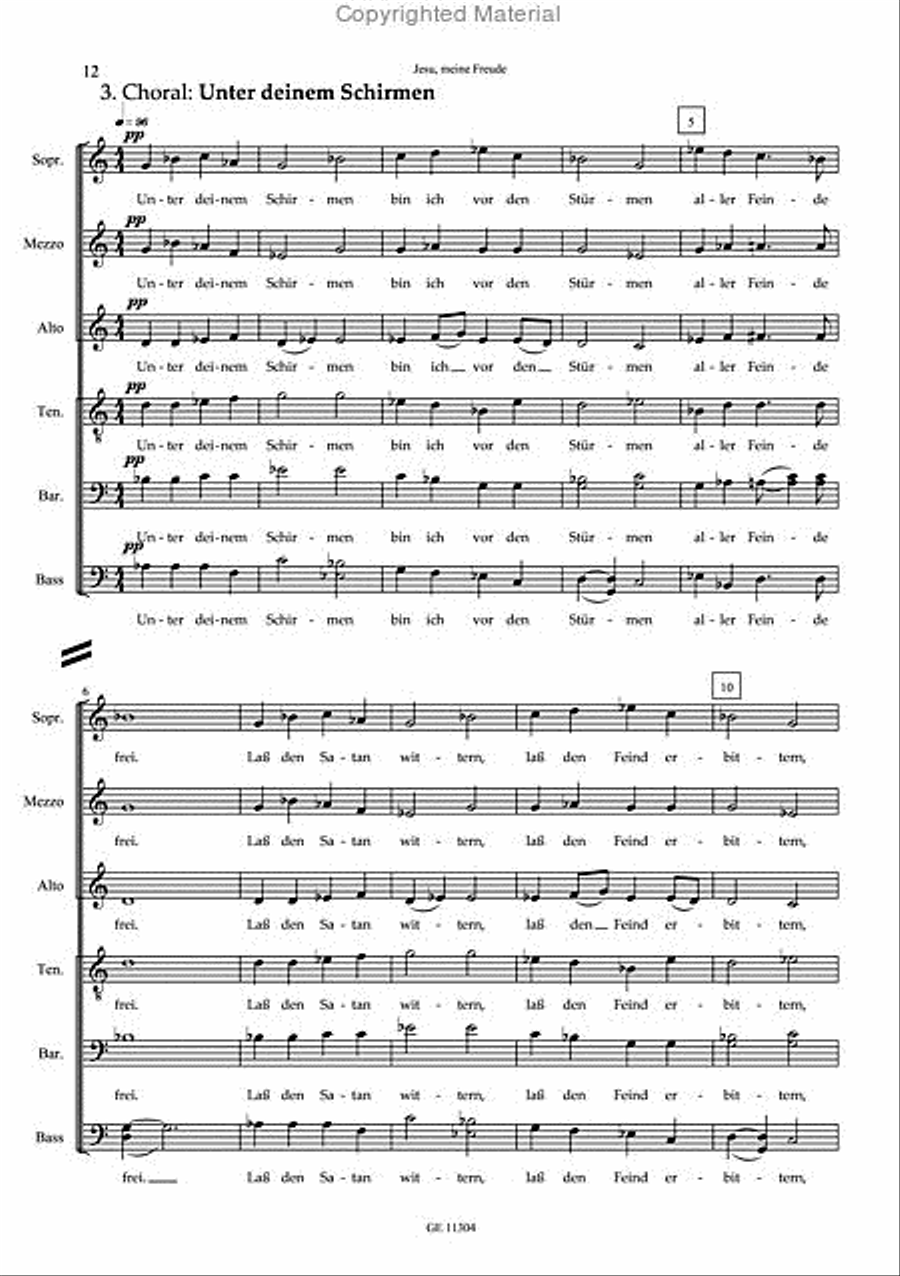 Jesu, meine Freude Choir scores gallery preview page 5