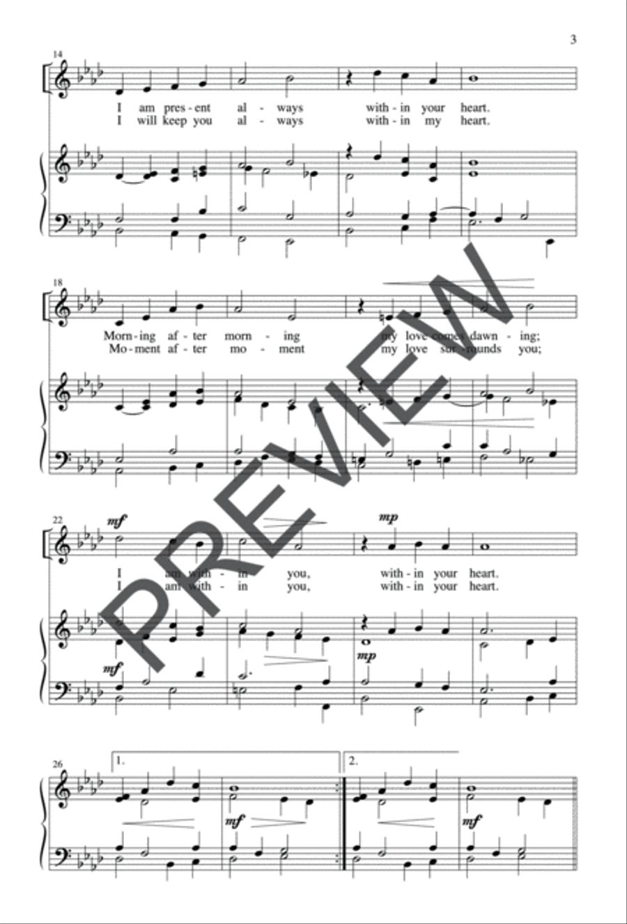 I Am Always with You I Am Always with You Unison Choir scores gallery preview page 7